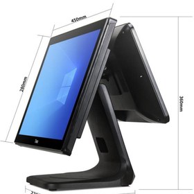 Resim Genel Markalar TIWOX TP-7650-D, Intel i7 5.Nesil,128GB M.2 SSD, Endüstriyel, Dokunmatik Pos PC (çift ekran) 