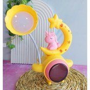 Resim Çocuk Odası Ay ve Unicorn Desenli Gece Lambası 