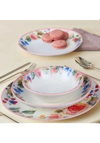 Resim Miss Betty Rose Deluxe 24 Parça 6 Kişilik Porselen Yemek Takımı 16895-17 Çok Renkli 