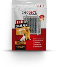 Resim Pettex - Evcil Hayvanlar İçin Güvenlik Tülü - Kedi Tülü - Sineklik - Kolay Montaj 