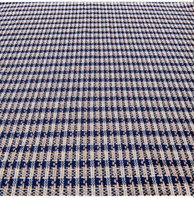 Resim Soft Dama Koltuk Örtüsü - Ekru / Lacivert - 180x200 Cm Çok Renkli 