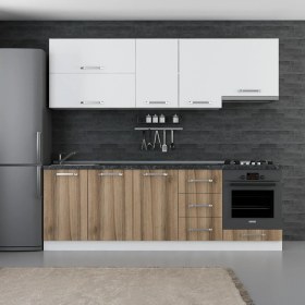 Resim Minar 240 Cm Mutfak Dolabı Beyaz Dore 240-D6 