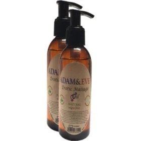 Resim Adam & EAdam&eErkeklere Kadınlara Özel Sade Vücut Masaj Yağı Pure Edible Massage Oil 125 ml 2 Adet 