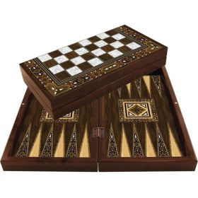 Resim NW NessiWorld 1021774 Star Antik Mozaik Sedef Tavla Takımı 