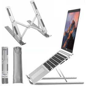 Resim Taşınabilir Laptop Stant Bilgisayar Stant Notebook Stant Tüm Laptoplarla Uyumlu Bilgisayar Standı Taşınabilir Metal Kaymaz Stant Dizüstü Bilgisayar Stantları Stantı 