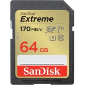 Resim Sandisk Extreme 64GB 170mb/s SDXC Hafıza Kartı 