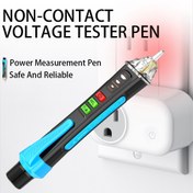 Resim AICEVOOS Non-Contact Voltage Tester Pen, 12-1000V AC Elektrik Alan Sensörü, Pil Gücüyle Çalışır, Ölçüm Hassasiyeti %1, Analog Ekran, ABS Malzeme, Montaj Gerektirmez, Siyah ve Mavi 