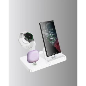 Resim 4’lü Apple Kablosuz Şarj Standı iPhone Watch ve Airpods Çoklu Şarjlı - Lisinya 
