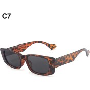 Resim Xifu Shop C C7 Küçük Dikdörtgen Moda Renkli Kare Retro UV400 Plaj Gözlüğü (Yurt Dışından) 