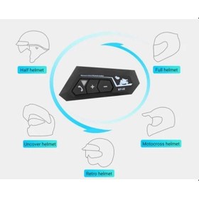 Resim Mepa Bt22 Kask Kulaklık Bluetooth Motosiklet Kulaklık 5.0 Bluetooth Interkom Motorsiklet Kulaklık Najmaddin 