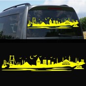 Resim Melek Pazarı 120 X 23 Cm - Istanbul Silüeti Duvar Sticker 