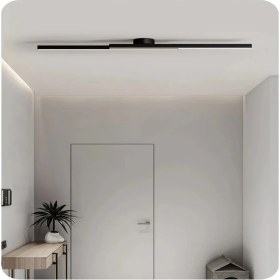 Resim Avizen Lighting Project Modern Tavan Koridor Aydınlatması Çubuk LED Siyah Lineer Avize Armatür 