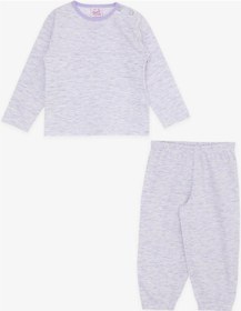 Resim Breeze Kız Bebek Pijama Takımı Desenli 9 Ay-3 Yaş, Açık Lila-açık Lila Açık Lila 