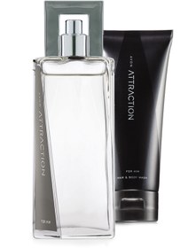 Resim Avon Attraction Erkek Parfüm ve Saç Vücut Şampuanı Paketi 