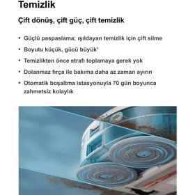 Resim Philips Evcil Hayvan Dostu Philips Akıllı Robot Süpürge 10.000 Pa Dev Çekim Gücü Halı Tanıma Özelliği Çift Döner Paspas ile Kurumuş Leke Çıkarma ve Otomatik Toz Haznesi 