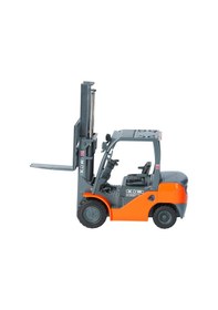 Resim Kdw 1/20 Araba Modeli Forklift Kamyon Alaşımlı Model Forklift Araç Modeli Mühendislik Araba Metal Forklift Oyuncak Çocuk Hediyesi 