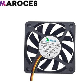 Resim 60X60X10 24V 3P 6Cm 10Mm 24V 3 Kablolu Fan 