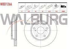 Resim TOYOTA AURİS 07-12 ÖN FREN DİSK HAVALI 5 BİJON 275X22X62X46,3 (WALBURG) 