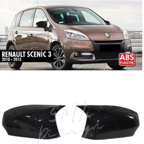 Resim Renault Scenic 3 2010-2015 Batman-Yarasa Ayna Kapağı Piano Black 