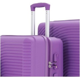 Resim Mçs Bavul Büyük Ve Kabin 2li Set Kırılmaz Silikon Valiz V374 Mor Mor 