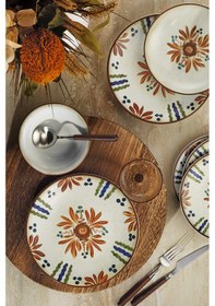 Resim Kütahya Porselen Sepia 24 Parça 6 Kişilik Yemek Takımı Çok Renkli 