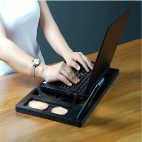 Resim Inci Siyah Taşınabilir-ergonomik Macbook/laptop Standı 