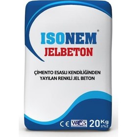 Resim İsonem Çimento Esaslı Kendiliğinden Yayılan Renkli Jelbeton 20 Kg Mavi 
