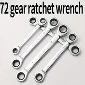 Resim 72 Dişli Ratchet Anahtar Seti - Çift Uçlu, 202mm/8.08 inç, 10-17mm Boyutlar, WEILIGU Markası, Krom Çelik, Ayarlanamaz, Altıgen Kafa, Mekanik İşlem, Otomotiv ve Genel Kullanım İçin Dayanıklı ve Verimli 