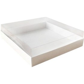 Resim Asetat Kapaklı Karton Kutu Havlu Kutusu 20X20X5 Cm 10 Adet Be 