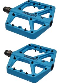 Resim Golden 874 Rulmanlı Platform Pedal - Mavi (Çivili Set) 