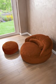 Resim Doqu Home Living Puf Berjer Vista Kiremit 