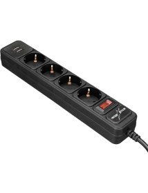 Resim Ironstar IRP3000 4lü 2mt 2xusb Priz Akıllı Akım Korumalı Isıya Karşı Dayanıklı Termal Priz 