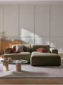 Resim S Home Design Concept Molly Mini 2 Modül Sağ Köşe Kanepe Köşe Koltuk Keten Yağ Yeşili 