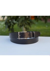 Resim %100 Hakiki Deri Erkek Kemer Mat Siyah 4cm Mat Siyah 
