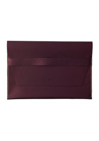 Resim Apple Uyumlu MacBook Air-pro M1-m2-m3-m4 Hakiki Deri Kılıf Koyu Mor 