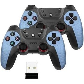 Resim Createtech Mavi Gamepad-2-2.4 G Denetleyici Android Kablosuz Joystick Ps3/pc/tv Kutusu/akıllı Telefon Oyun Joystick Süper Konsol X Pro 