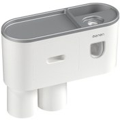 Resim Mengni Banyo Duvara Monte Diş Fırçası Tutucu Gri 