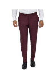 Resim Wessi Slim Fit Desensiz Kumaş Bordo Erkek Pantolon Bordo 