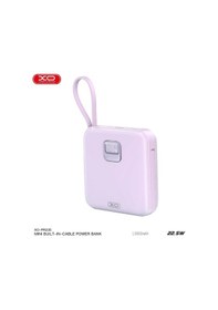 Resim Pr235 22.5w Usb-c Type-c Lightning Kablolu 10000 Mah Led Ekranlı Powerbank Şarj Aleti Lila 