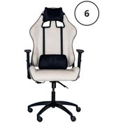 Resim Rio Rio Plus Maximus Serisi Yastık Ve Tam Sade Oyuncu Koltuğu -4 Beyaz 