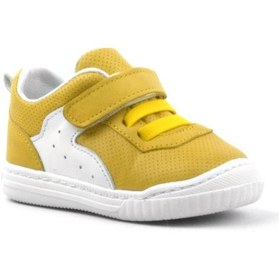 Resim Rakerplus Hakiki Deri Sarı Cırtlı Lastikli Bebek Sneaker Sarı 