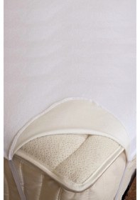 Resim Evony Pamuklu 160x200 Cm Sıvı Geçirmez Alez Çift Kişilik Beyaz 