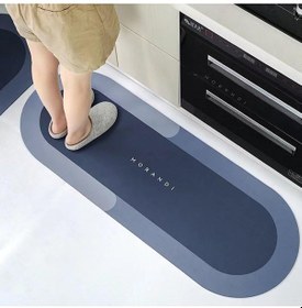 Resim Toptan Sihirli Paspas Banyo Paspası Su Emici Mutfak Koridor Paspas Kaymaz Tabanlı 40cm - 120cm Yuvarlak Siyah 