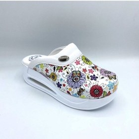 Resim Hipokrat Airmax Sabo Ortopedik Terlik Desenli Kadın Papatya Çiçek Desenli Çok Renkli 