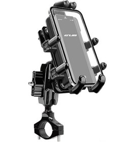 Resim Alüminyum Alaşım Motosiklet Telefon Tutucu 360 Derece Dönme Özelliği İle Telefon Tutucu Siyah 