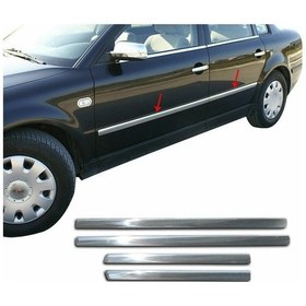 Resim Volkswagen Passat 3B Uyumlu 1997-2005 Krom Cam Çıtası 6 Parça Paslanmaz Çelik 