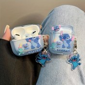 Resim 1 Adet Disney Karikatür Üç Boyutlu Asılı Stitch Düşmeye Karşı Koruyucu Güzel Kulaklık Kılıfı 