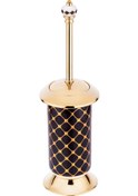 Resim Pure Geometrik Siyah Gold Klozet Fırçalık Aks-210 
