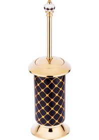 Resim Pure Geometrik Siyah Gold Klozet Fırçalık Aks-210 