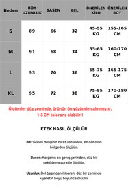 Resim Madmext Bej Beli Lastikli Midi Boy Kadın Etek MG2616 